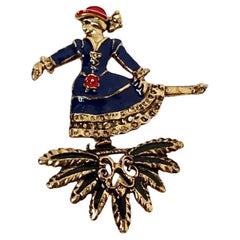 1992 Hermes "Skater" Gołd Tonę Spilla in smalto