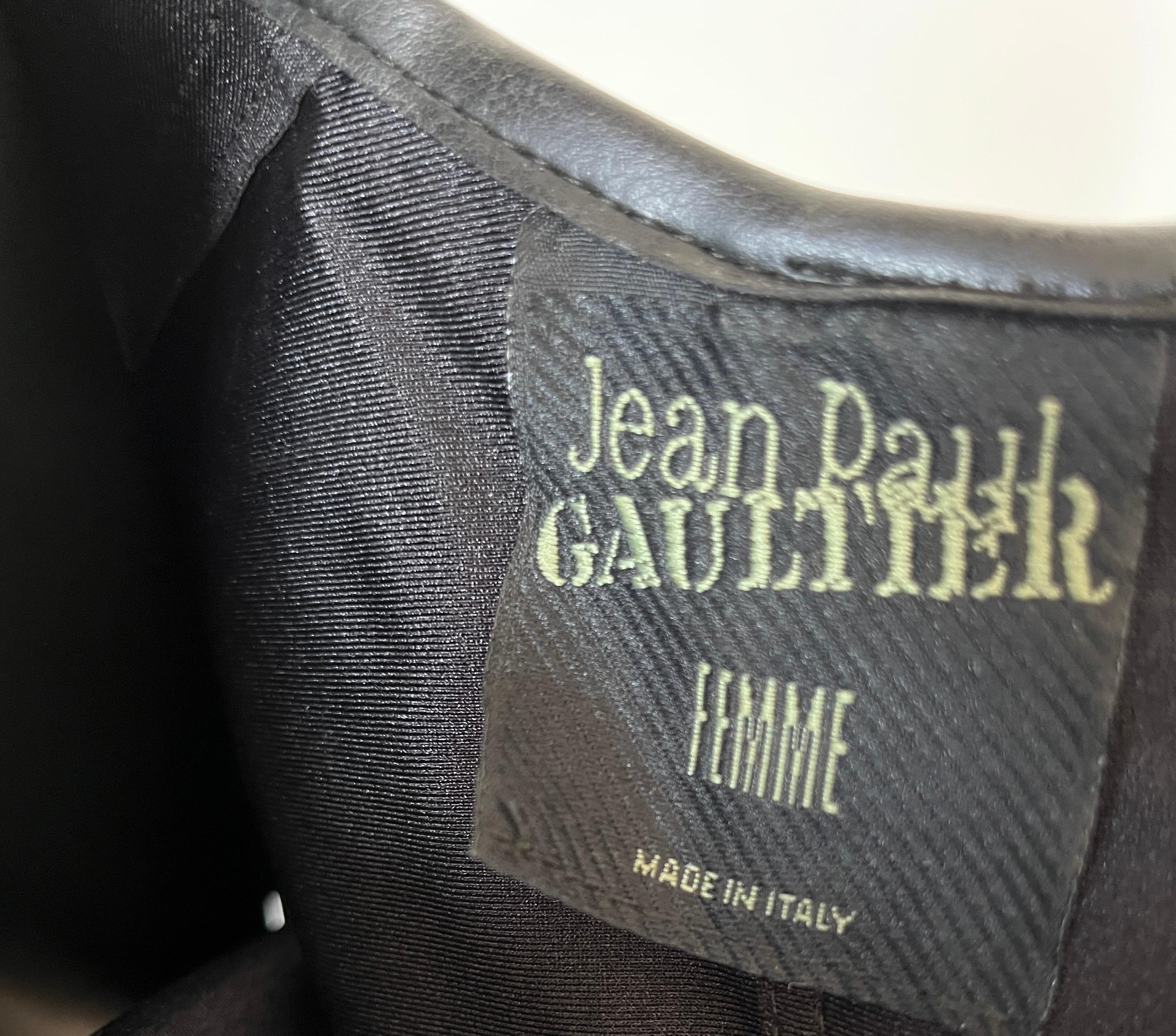 1992 Jean Paul Gaultier Jeans Dominatrix Vinyl Skin Corset Zipper Bodycon Dress in vendita 7