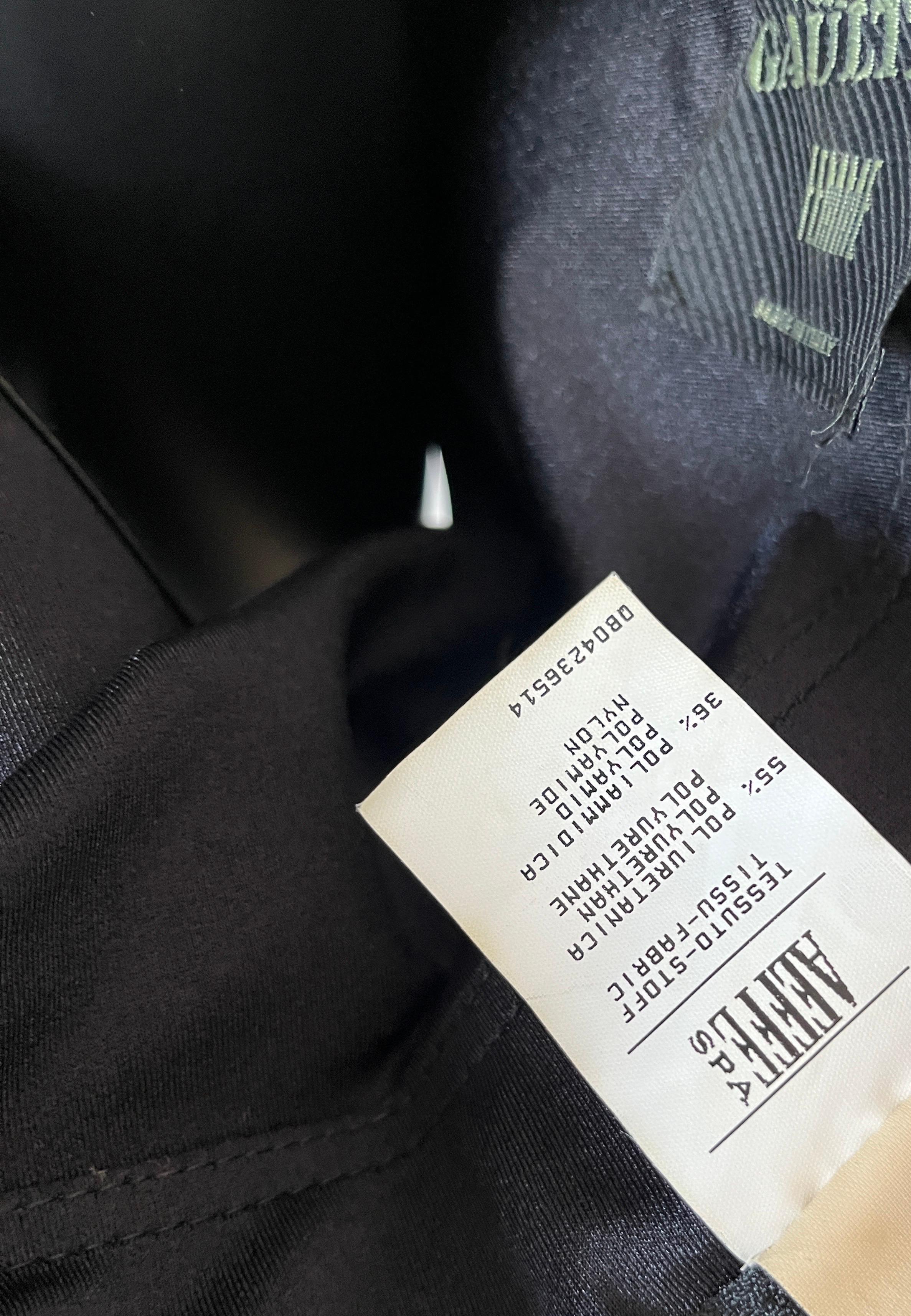 1992 Jean Paul Gaultier Dominatrix Vinyl Skin Corset Zipper Bodycon Dress For Sale 9