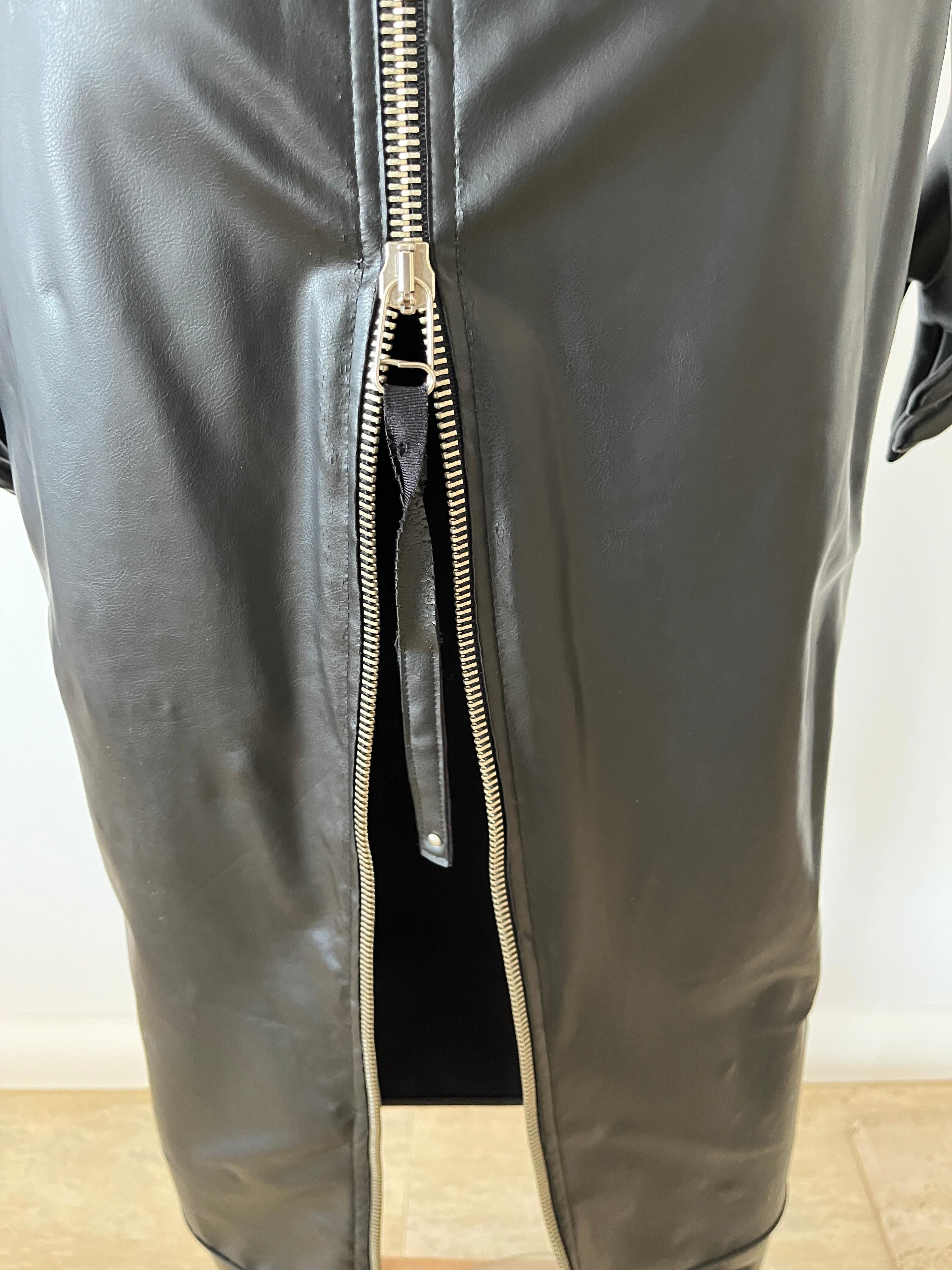 1992 Jean Paul Gaultier Dominatrix Vinyl Skin Corset Zipper Bodycon Dress For Sale 2