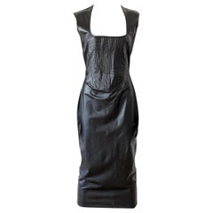 Robe moulante à fermeture éclair corset Dominatrix en peau de vinyle Jean Paul Gaultier, 1992