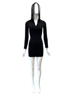 1992 Jean Paul Gaultier Fringe Hooded Mini Dress