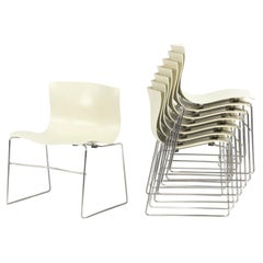 1992 Knoll Chaises empilables H&kerchief par Massimo et Lella Vignelli 10x Disponible