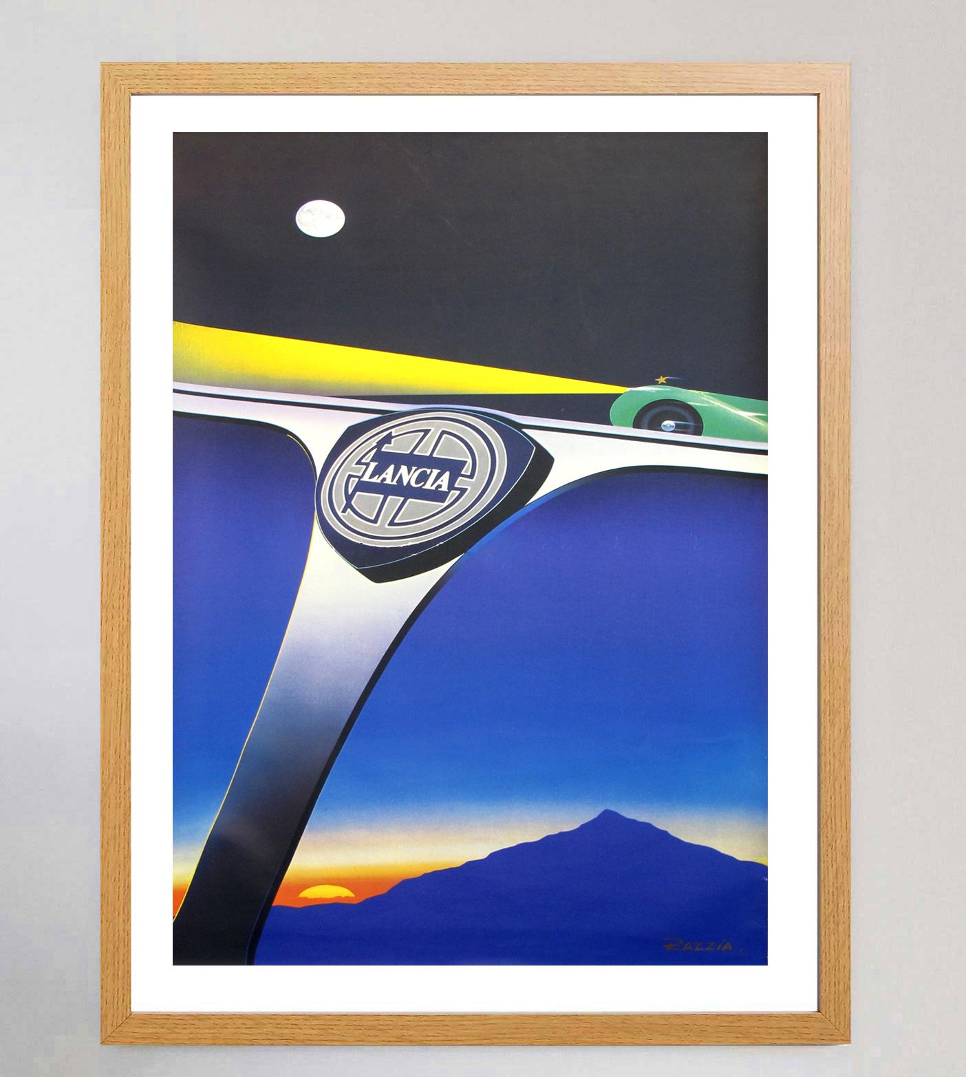 Art Deco 1992 Lancia - Razzia Original Vintage Poster For Sale