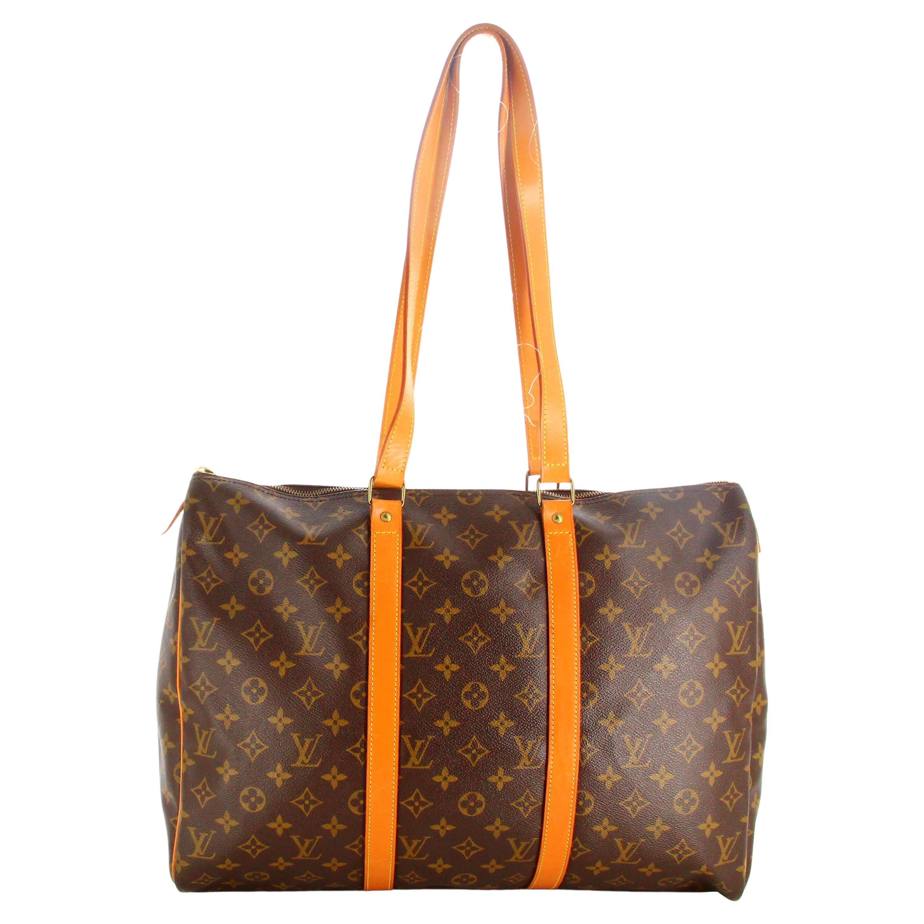 1992 Louis Vuitton Monogram Travel Bag Flannel Bag 45 For Sale