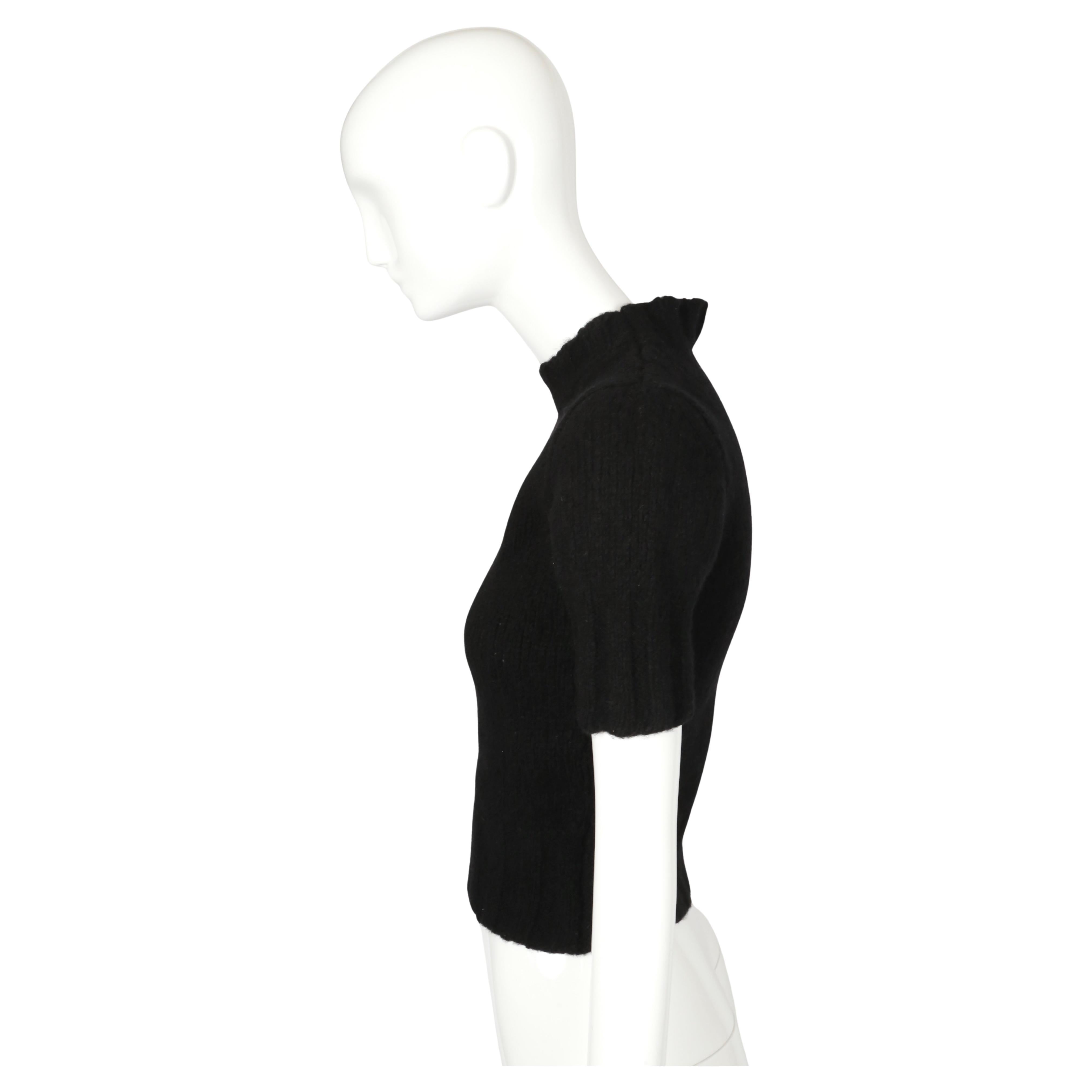 1992 MARTIN MARGIELA pull noir en laine rétrécie en vente 2