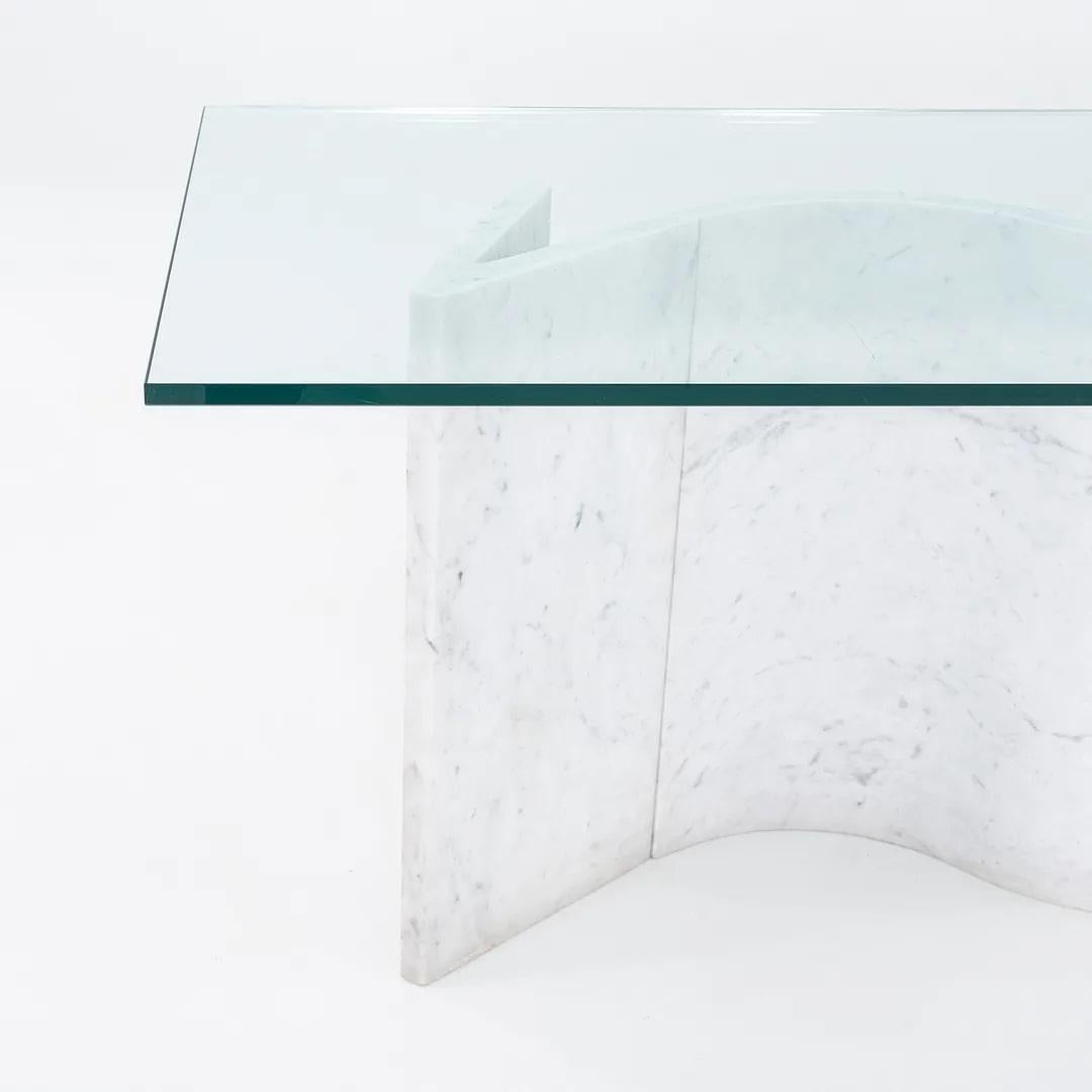 1992 Massimo and Lella Vignelli for Casigliani Tavolo da pranzo in marmo bianco 33 