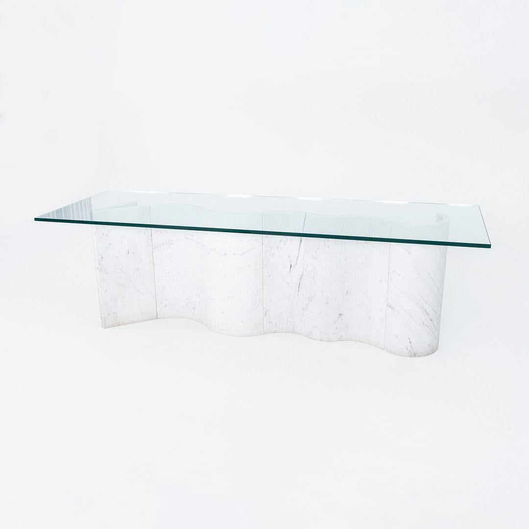 Moderno 1992 Massimo and Lella Vignelli for Casigliani Tavolo da pranzo in marmo bianco 33 