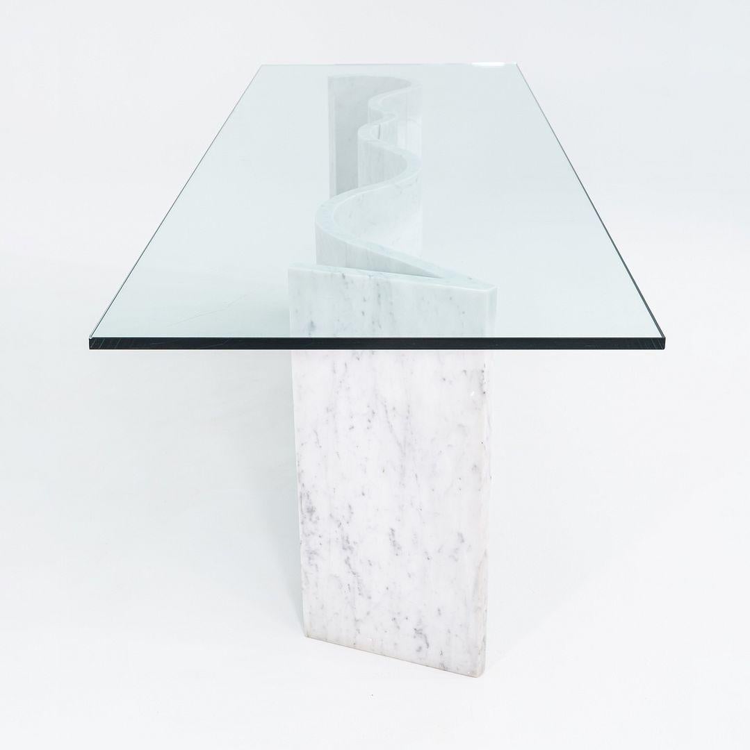 Italiano 1992 Massimo and Lella Vignelli for Casigliani Tavolo da pranzo in marmo bianco 33 