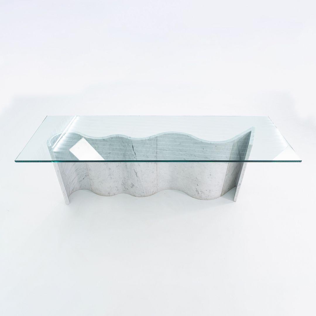 Fine XX secolo 1992 Massimo and Lella Vignelli for Casigliani Tavolo da pranzo in marmo bianco 33 