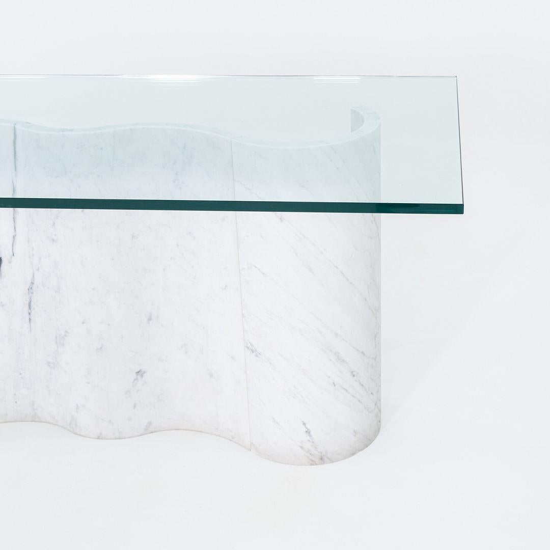1992 Massimo and Lella Vignelli for Casigliani Tavolo da pranzo in marmo bianco 33 