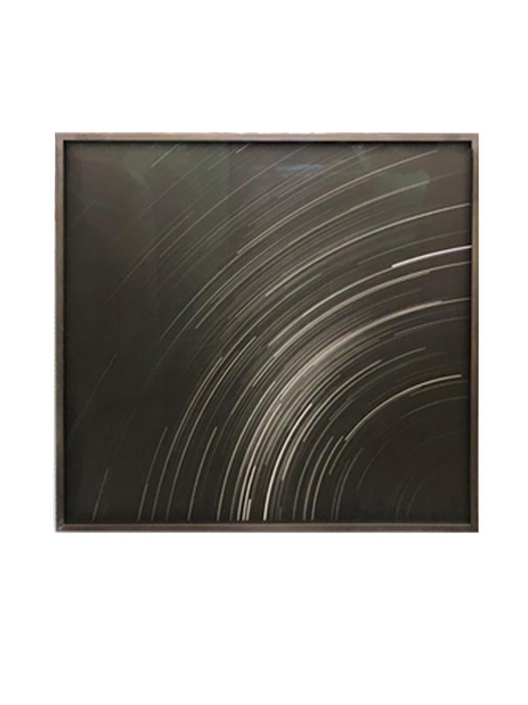 A set of four fiber prints by the American paintor William T Hillman portraying the galactic Milky Way. Created in 1992 these set is a second edition of five. Sined, dated and editioned found on the back of mount. Each piece fromt he set measures