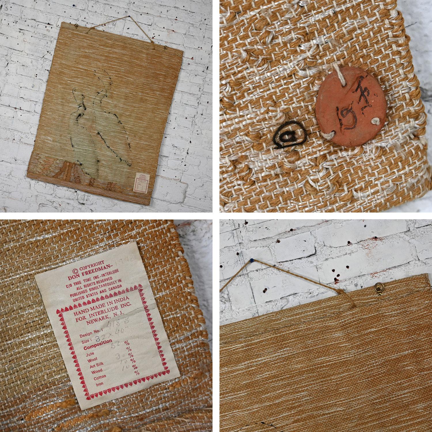 1992 Moderner Wandbehang aus gewebtem Textil mit Kranichen und Gras #418 von Don Freedman 13