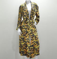 1992 Nicole Miller Cheetah Print Silk Robe