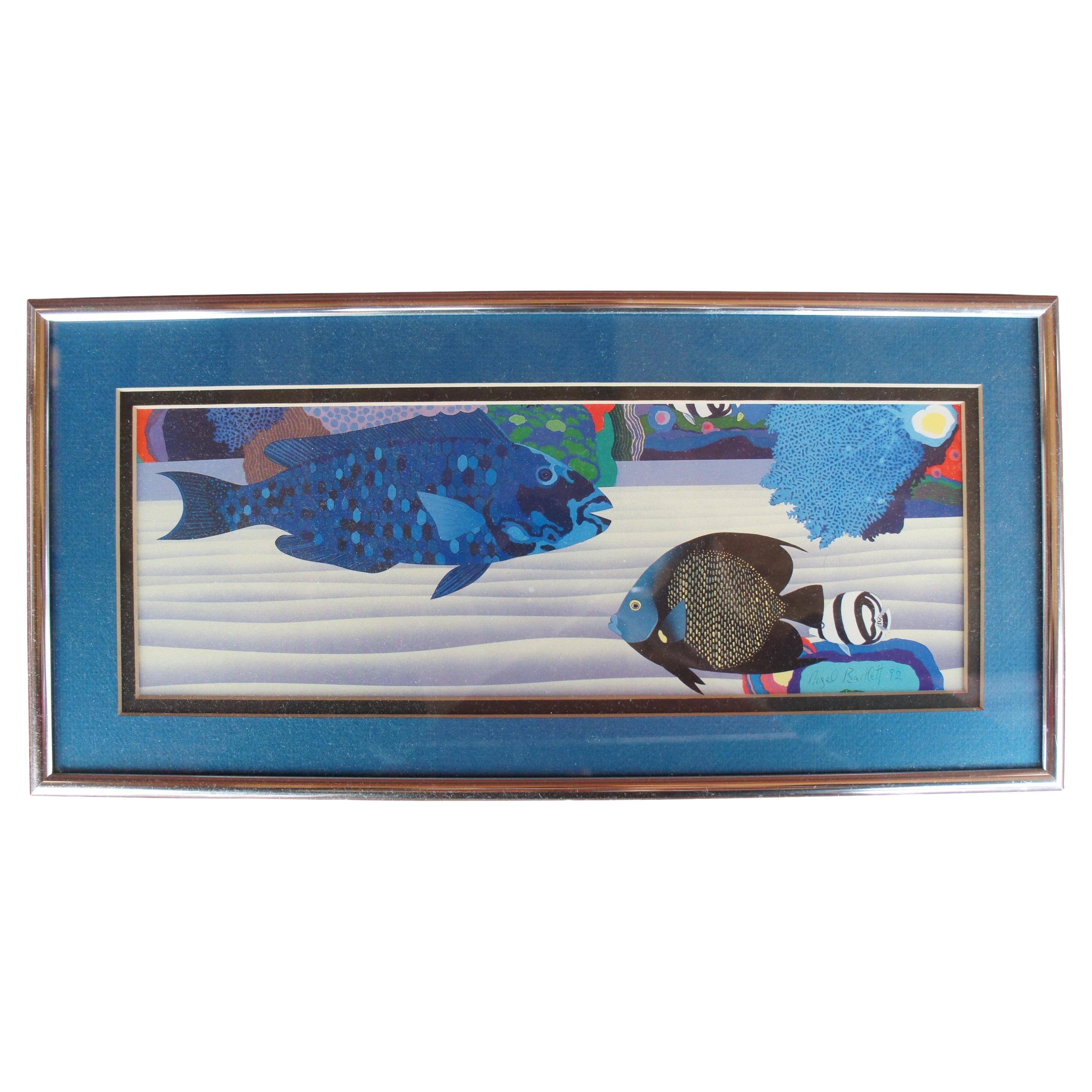 1992 Nigel Bartlett Underwater Scene Tropical Fish Nautical Ocean Sea Print