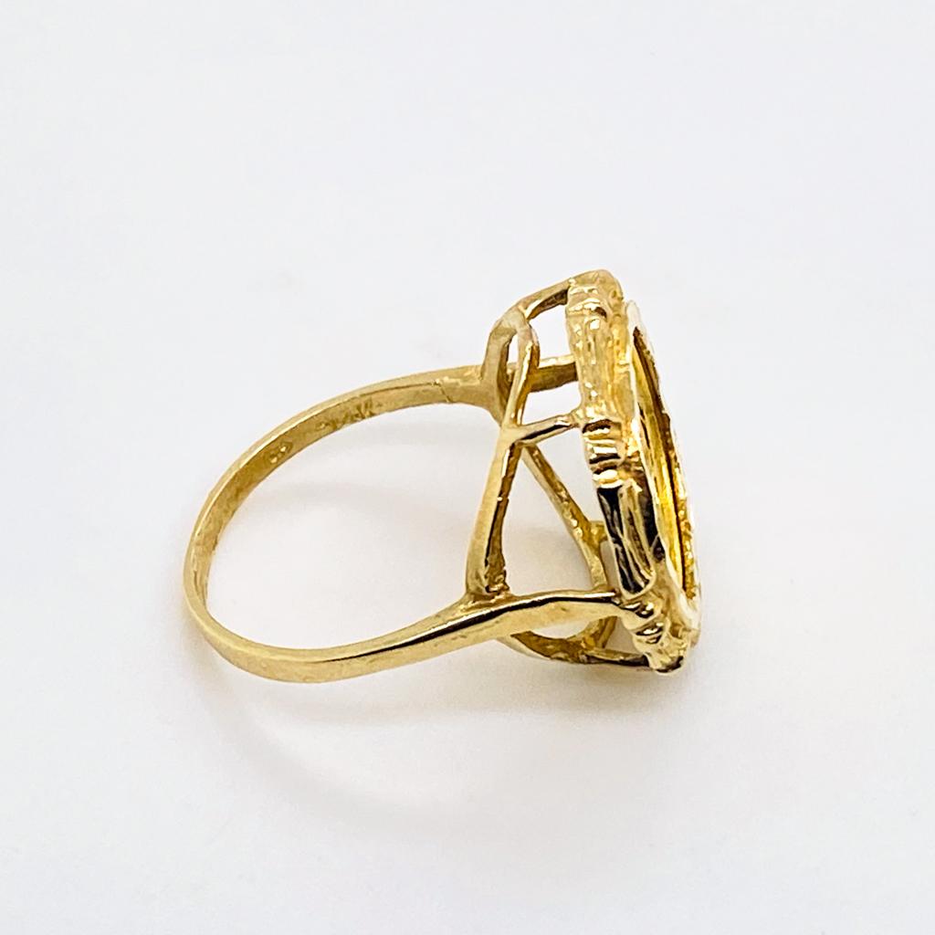 gold panda coin ring