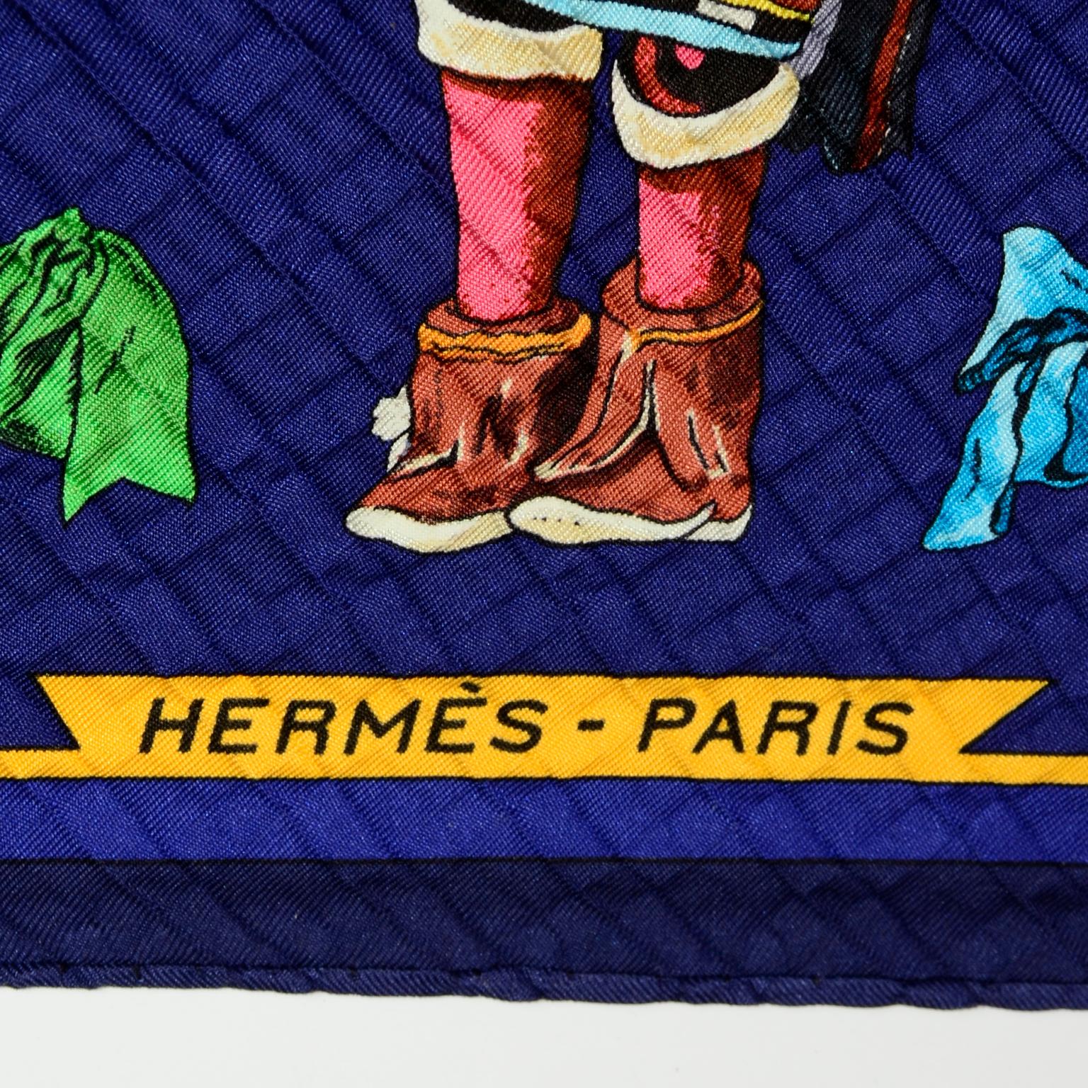 Kachinas Rare écharpe plissée vintage Hermès conçue par Kermit Oliver, 1992 6