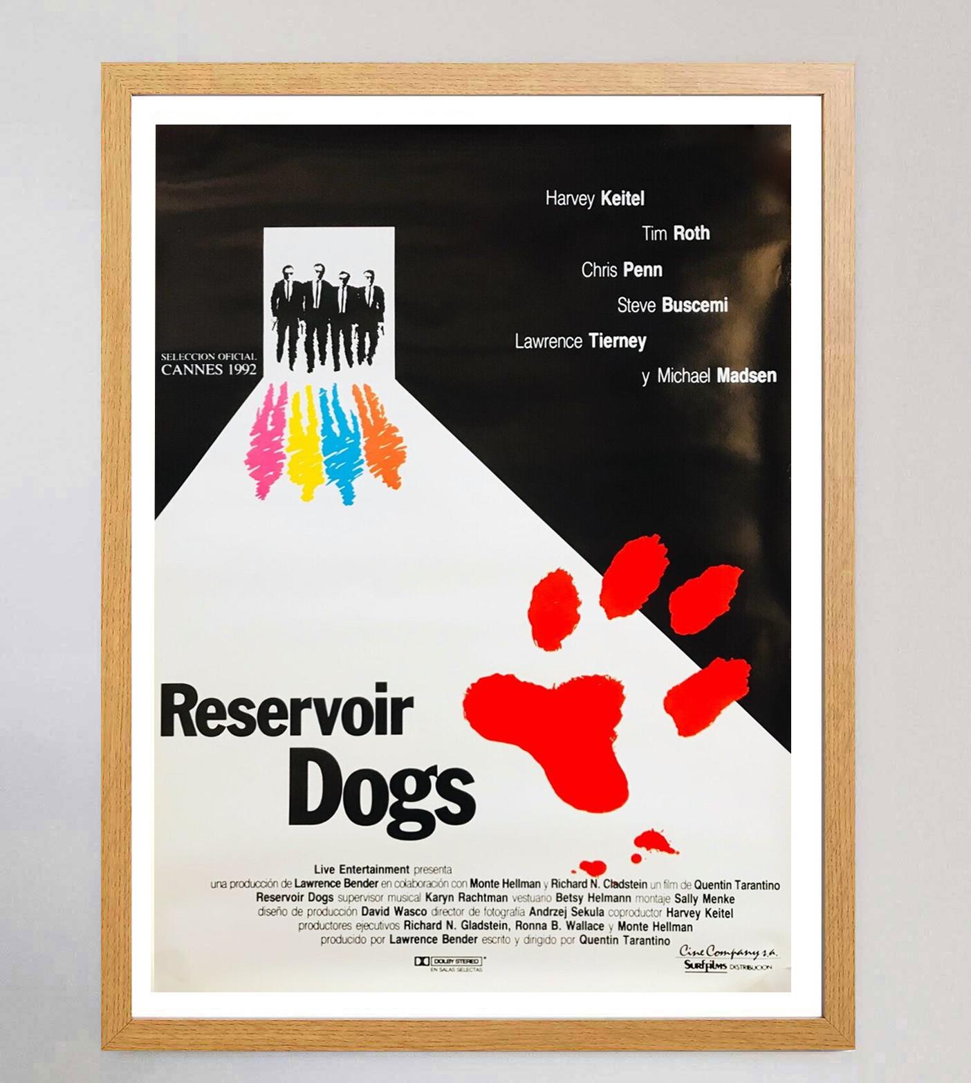 1992 Reservoir Dogs (Spanish) Original Vintage Poster In Good Condition For Sale In Winchester, GB