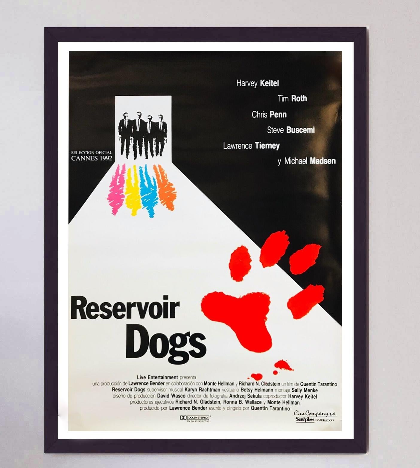 Fin du 20e siècle Affiche vintage d'origine du Reservoir Dogs (Espagne), 1992 en vente