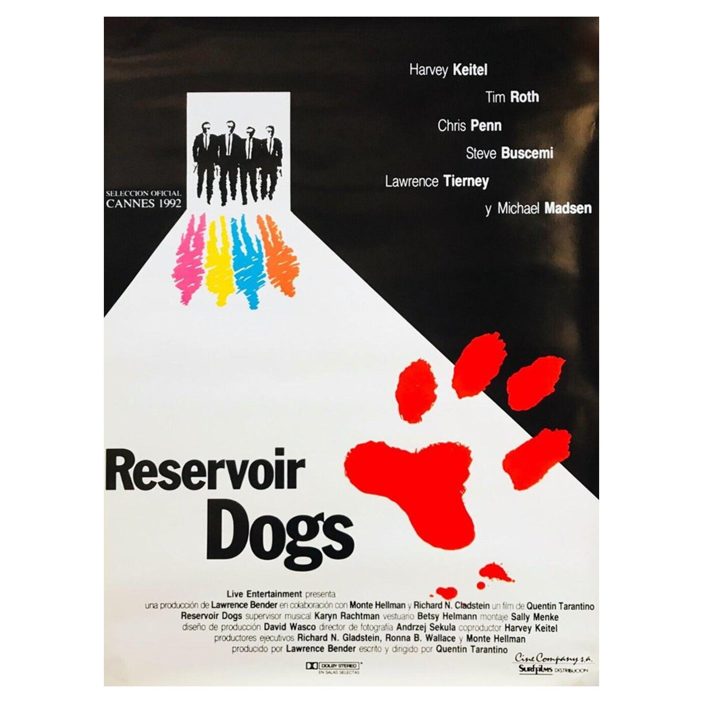 1992 Reservoir Dogs (spagnolo) Poster originale d
epoca