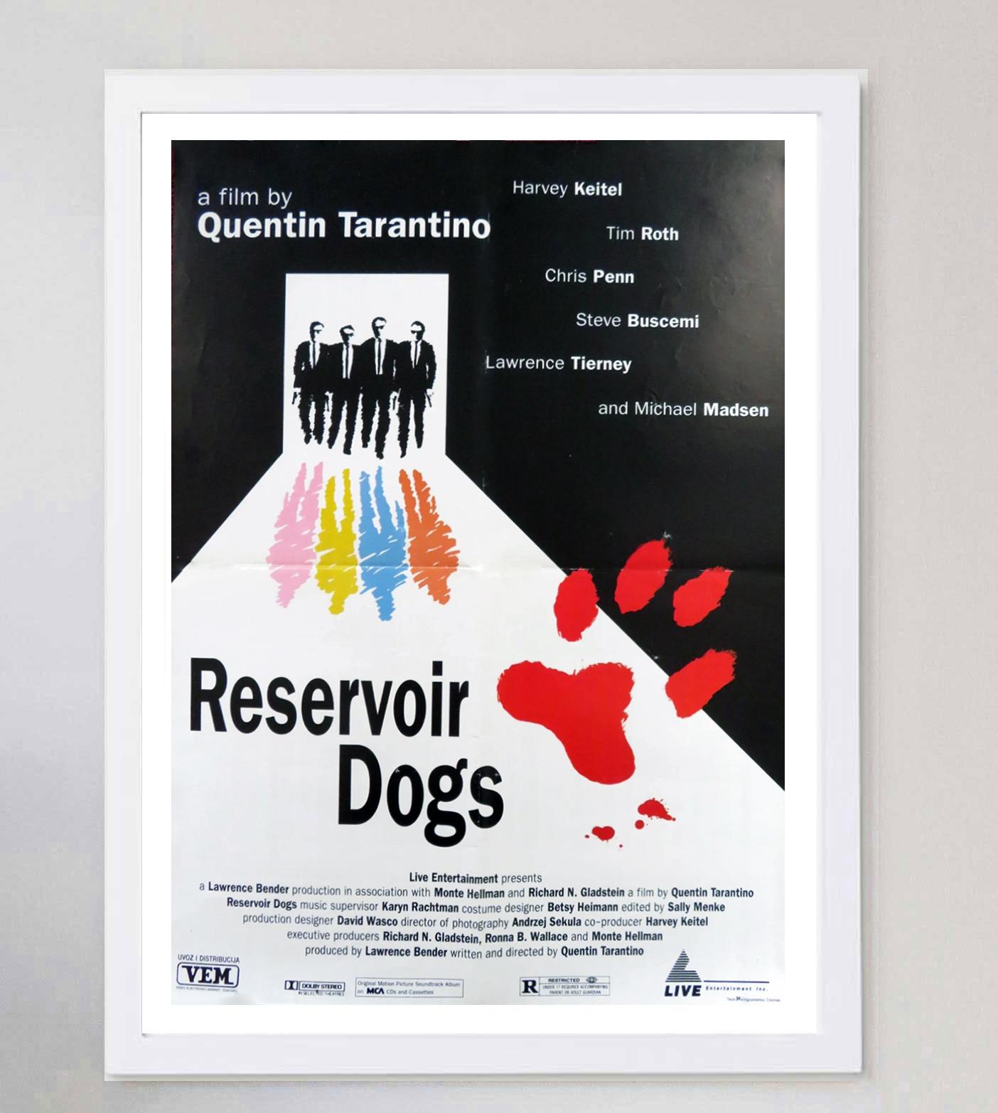 Affiche vintage d'origine, 1992, Reservoir Dogs ( Yugoslave) Bon état - En vente à Winchester, GB