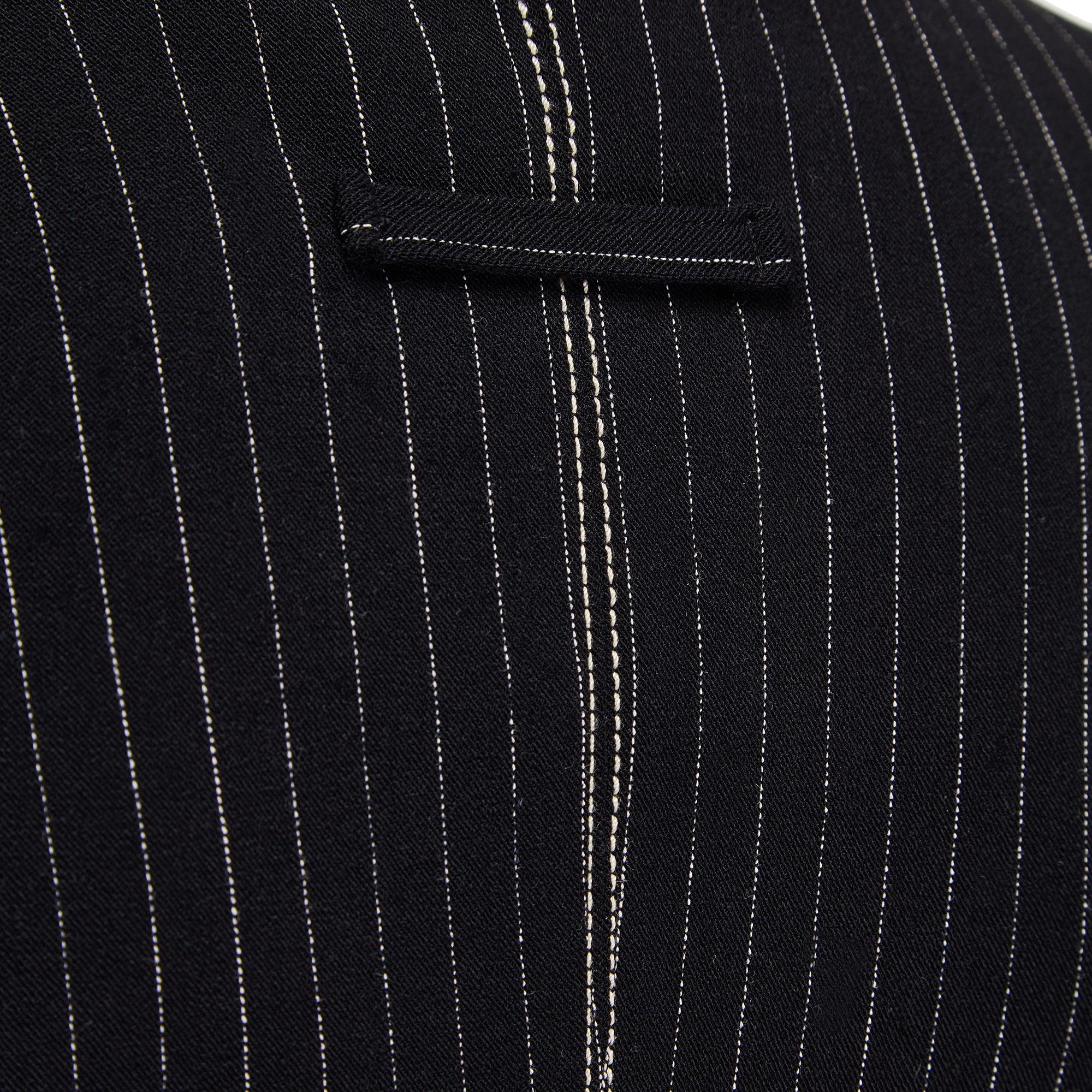 Women's 1992 Runway Documented Jean Paul Gaultier Black Pinstripe Jacket For Sale