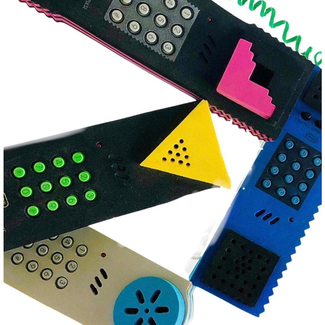 Post-Modern 1992 Set of 4 Canetti Postmodern Post Modern Memphis Phone Telephone Collection For Sale