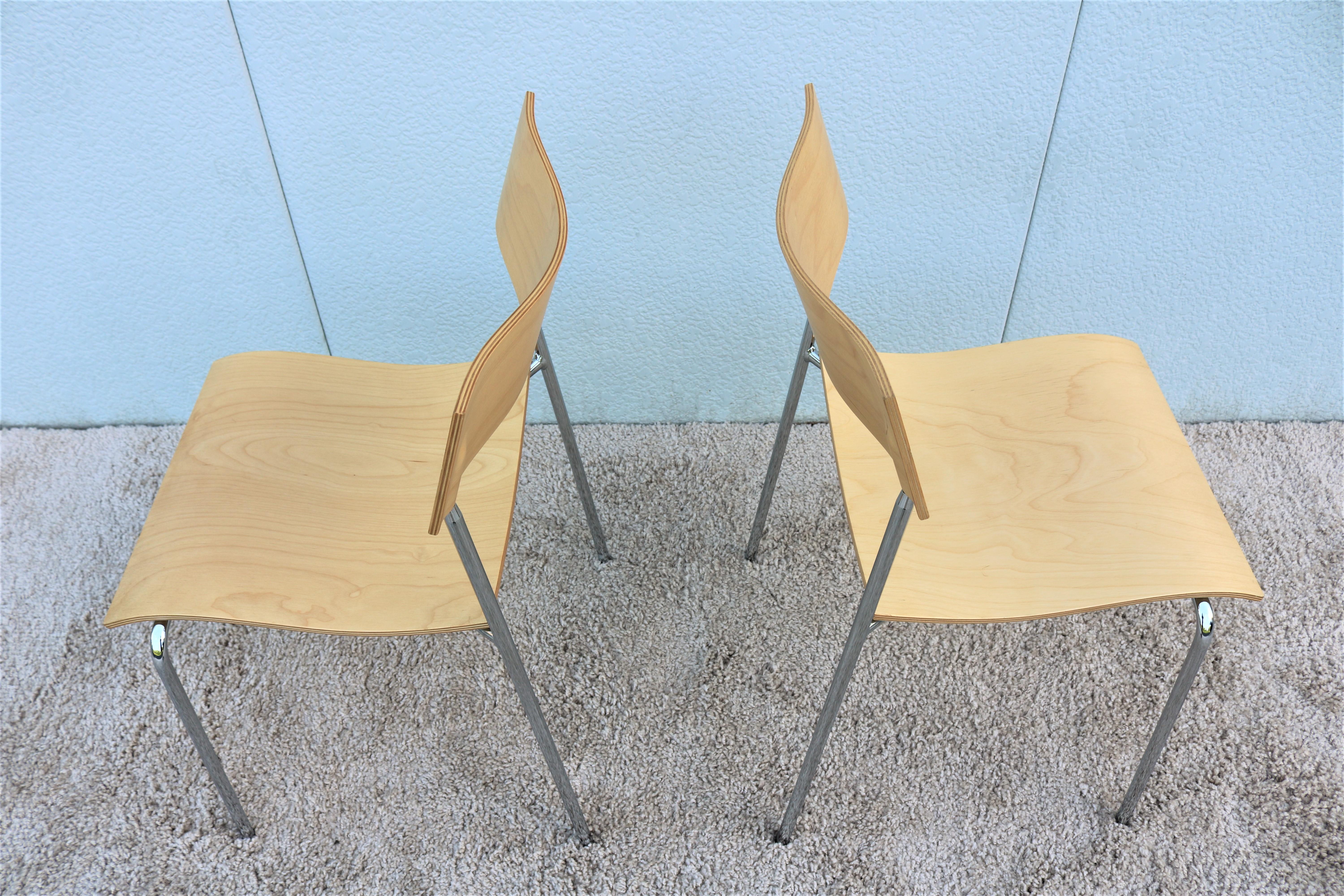 Contemporary 1992 Sweden Modern Campus AB Chairs by Johannes Foersom for Lammhults, a Pair For Sale