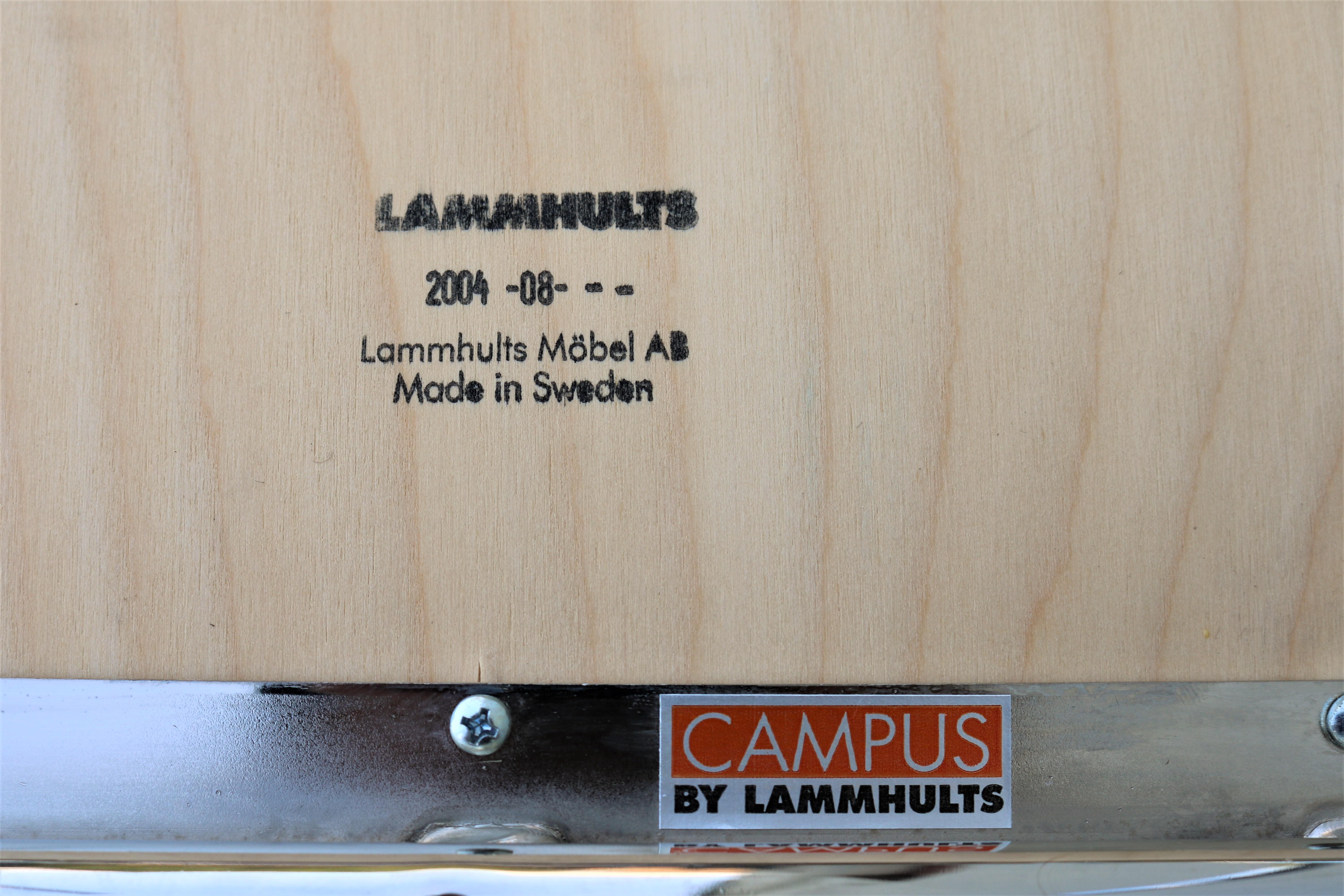 1992 Sweden Modern Campus AB Chairs by Johannes Foersom for Lammhults, a Pair For Sale 8