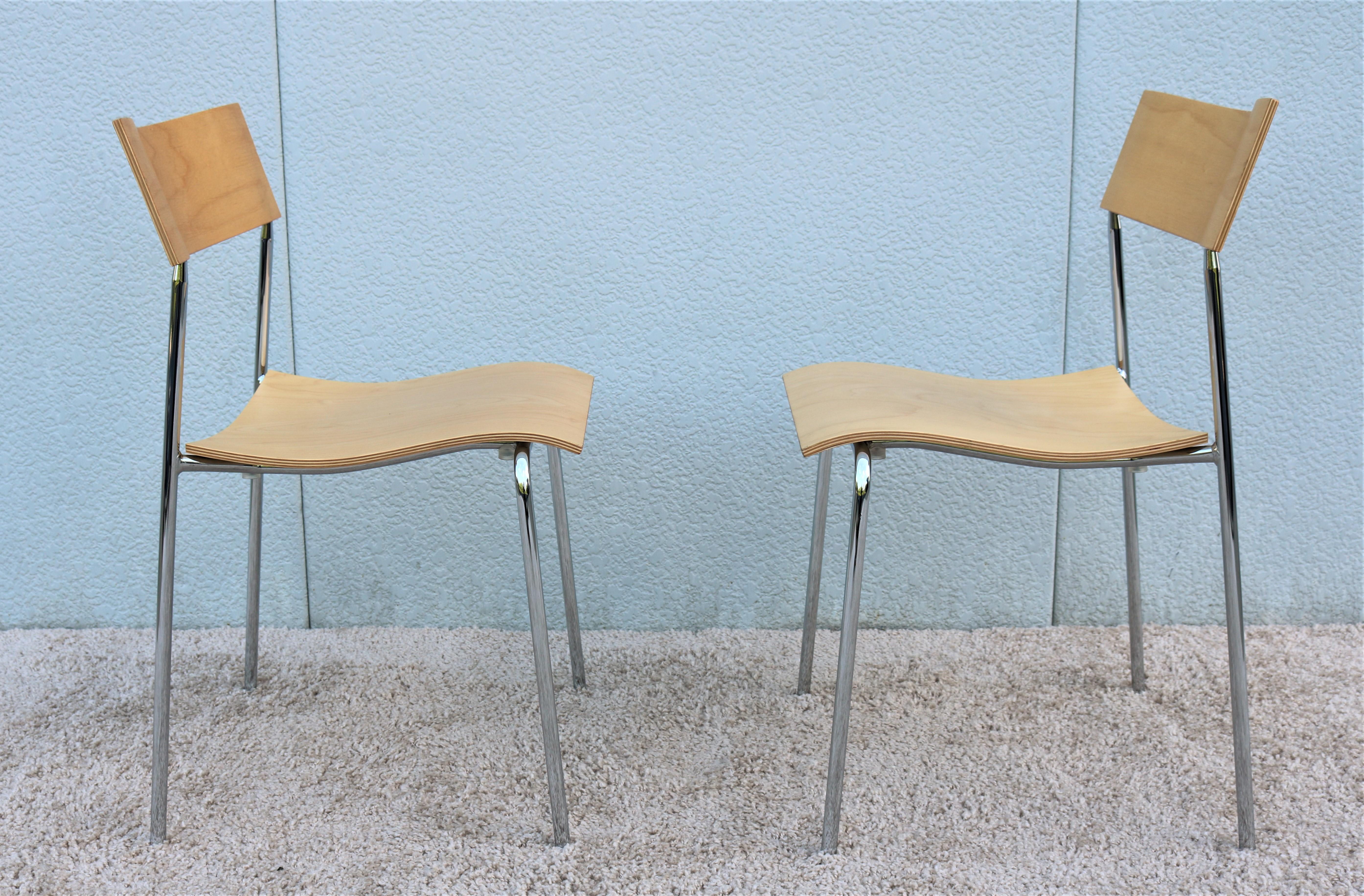 Moulé Paire de chaises campus AB modernes de Johannes Foersom pour Lammhults, Suède, 1992 en vente
