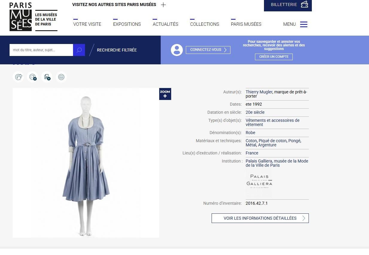 1992 Thierry Mugler Museum Exhibit Vintage Dress Rarity en venta 3