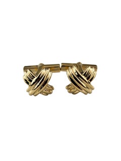 1992 Tiffany & Co. 18K Yellow Gold Signature "X" Cufflinks #24501