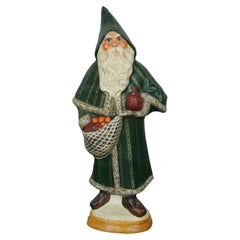 Retro 1992 Vaillancourt Folk Art Chalkware Father Christmas Santa Claus #1219