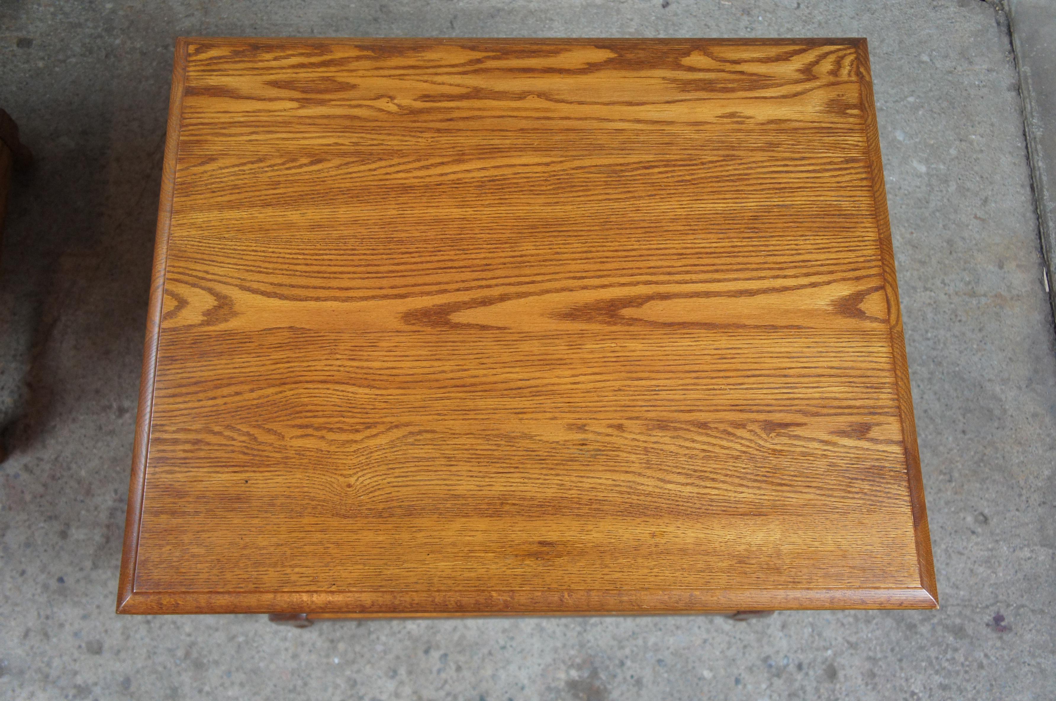 1992 Vintage Pennsylvania House Oak Side End Accent Tables or Nightstands In Good Condition In Dayton, OH