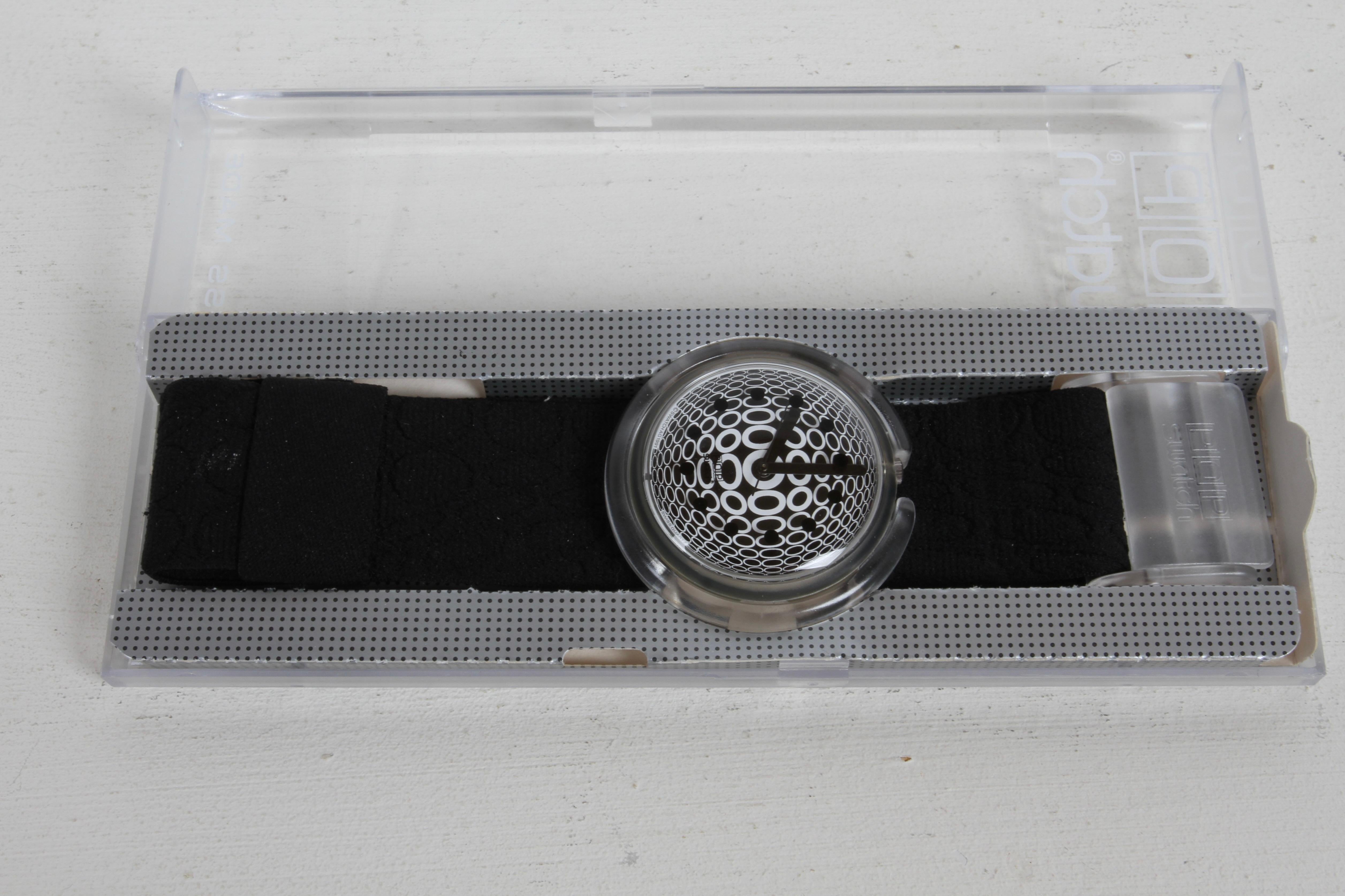 1992 Vintage POP Swatch Watch Special Dots - Op Art - entworfen von Vasarely - NOS im Angebot 4