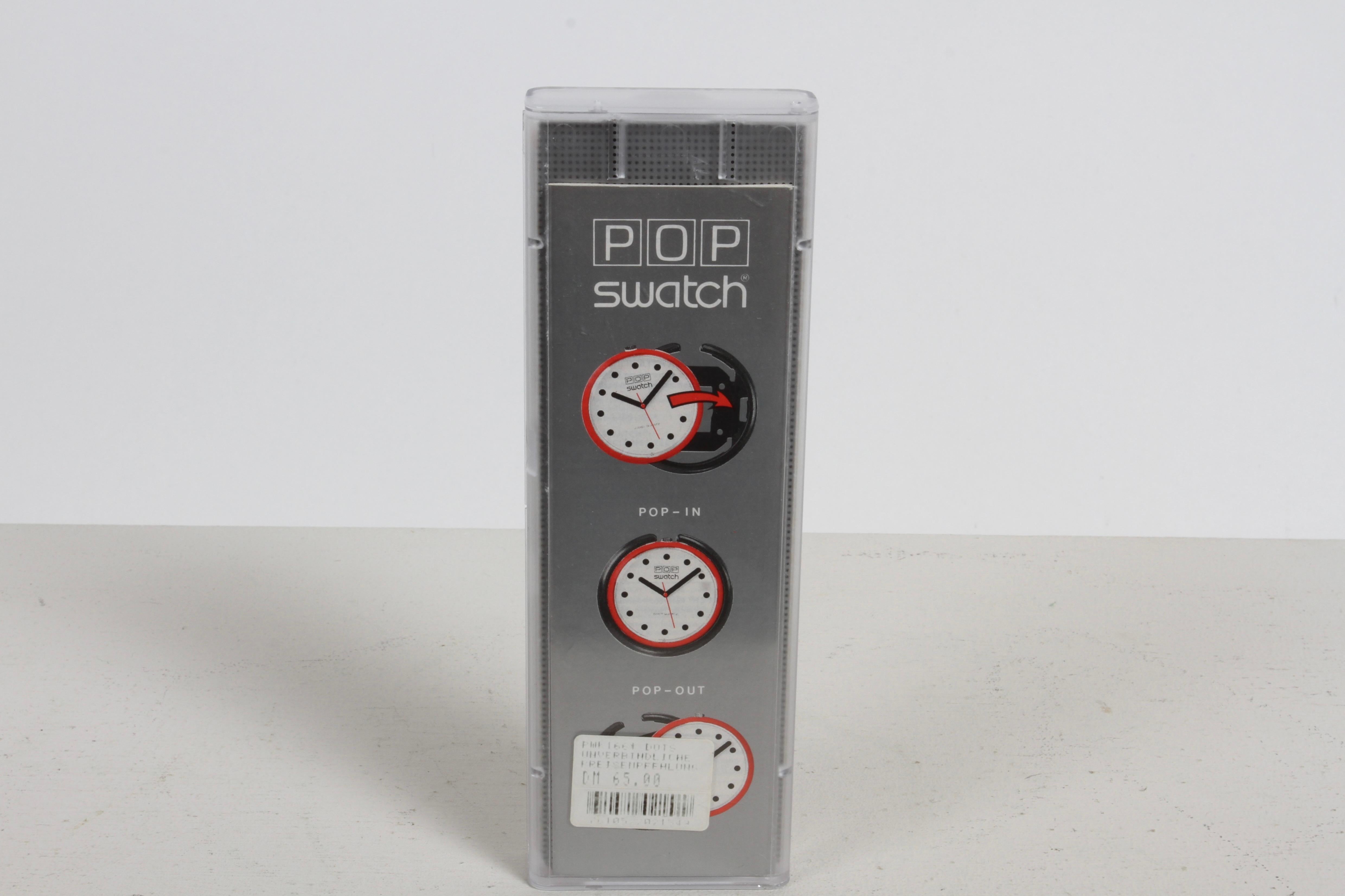 1992 Vintage POP Swatch Watch Special Dots - Op Art - entworfen von Vasarely - NOS (Ende des 20. Jahrhunderts) im Angebot