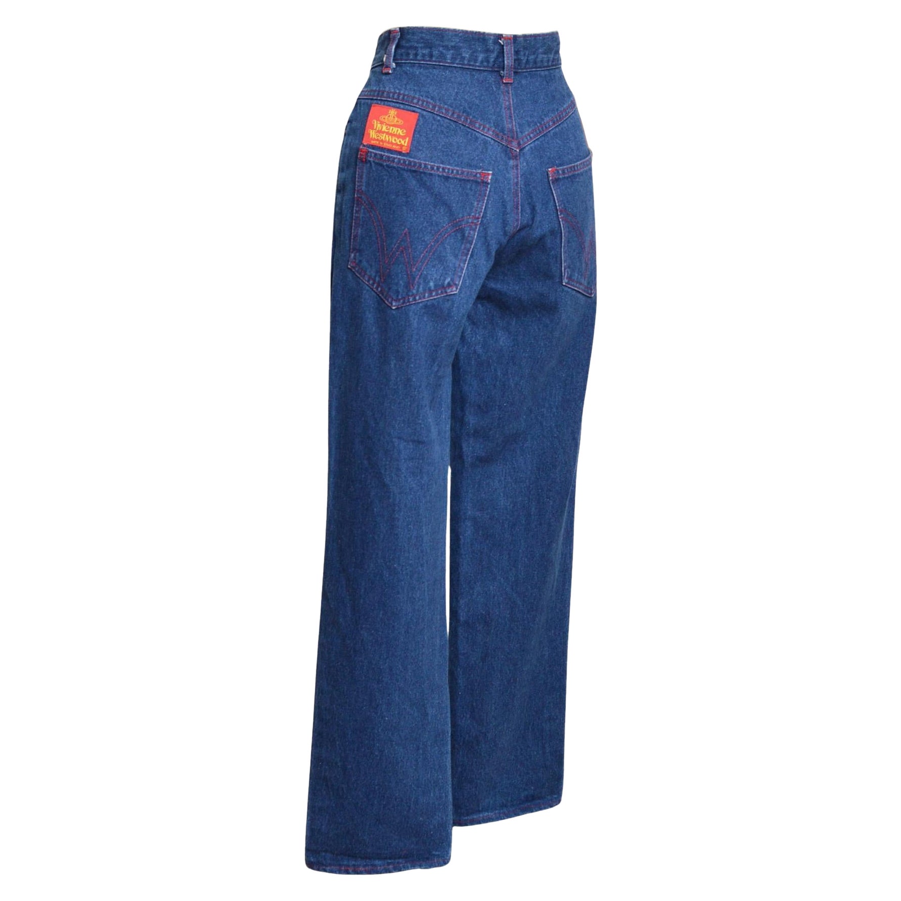 Vaqueros de cintura alta Vivienne Westwood azul oscuro índigo 1992