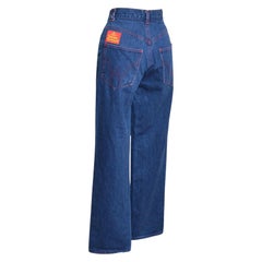 1992 Vivienne Westwood Jeans a vita alta in denim blu scuro indaco