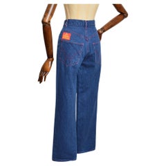 1992 Vivienne Westwood Indigo Dark Blue Denim high waisted Jeans