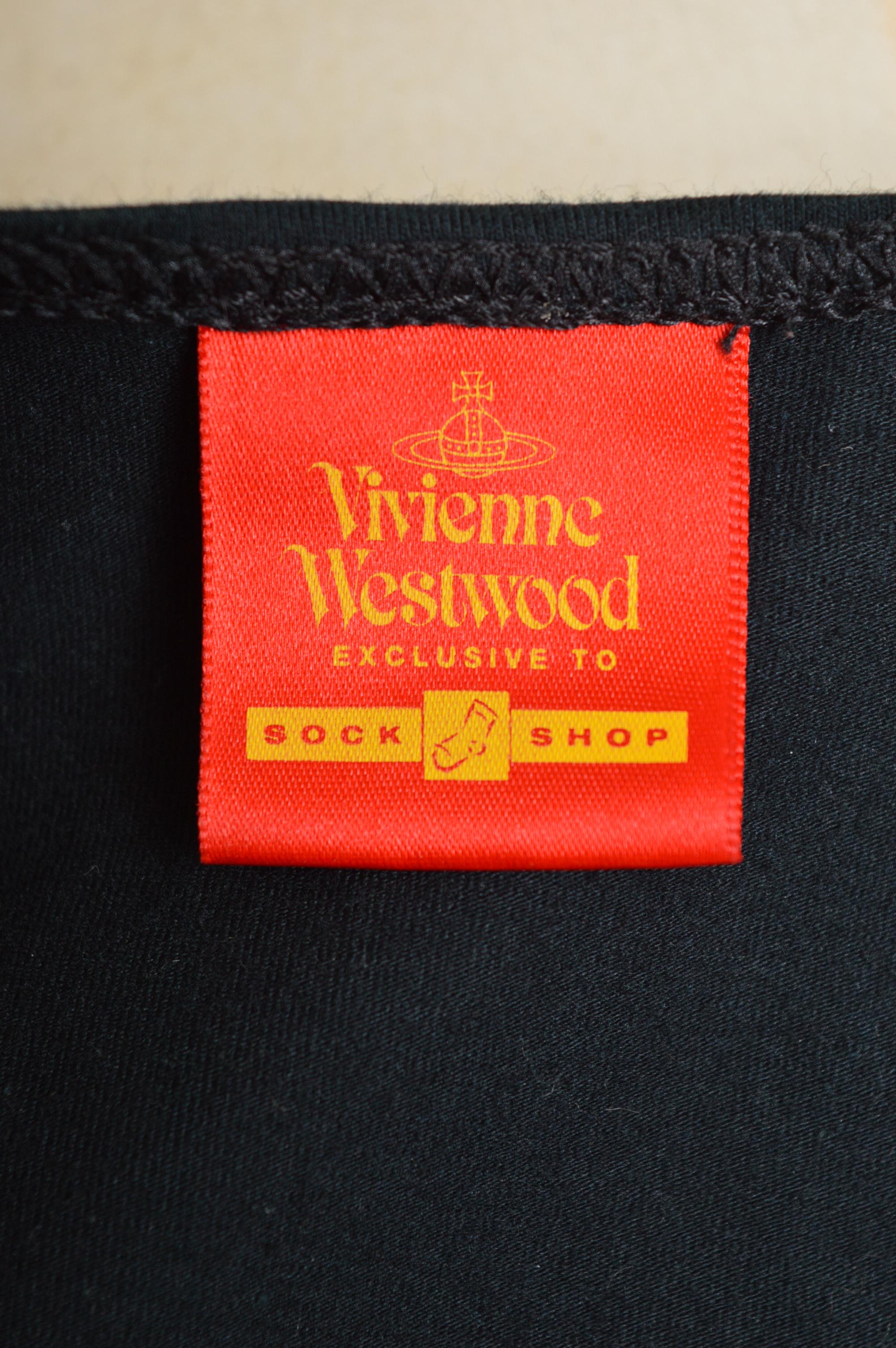 1992 Vivienne Westwood Sock Shop Black Orb detailed long sleeve Crop Top 3