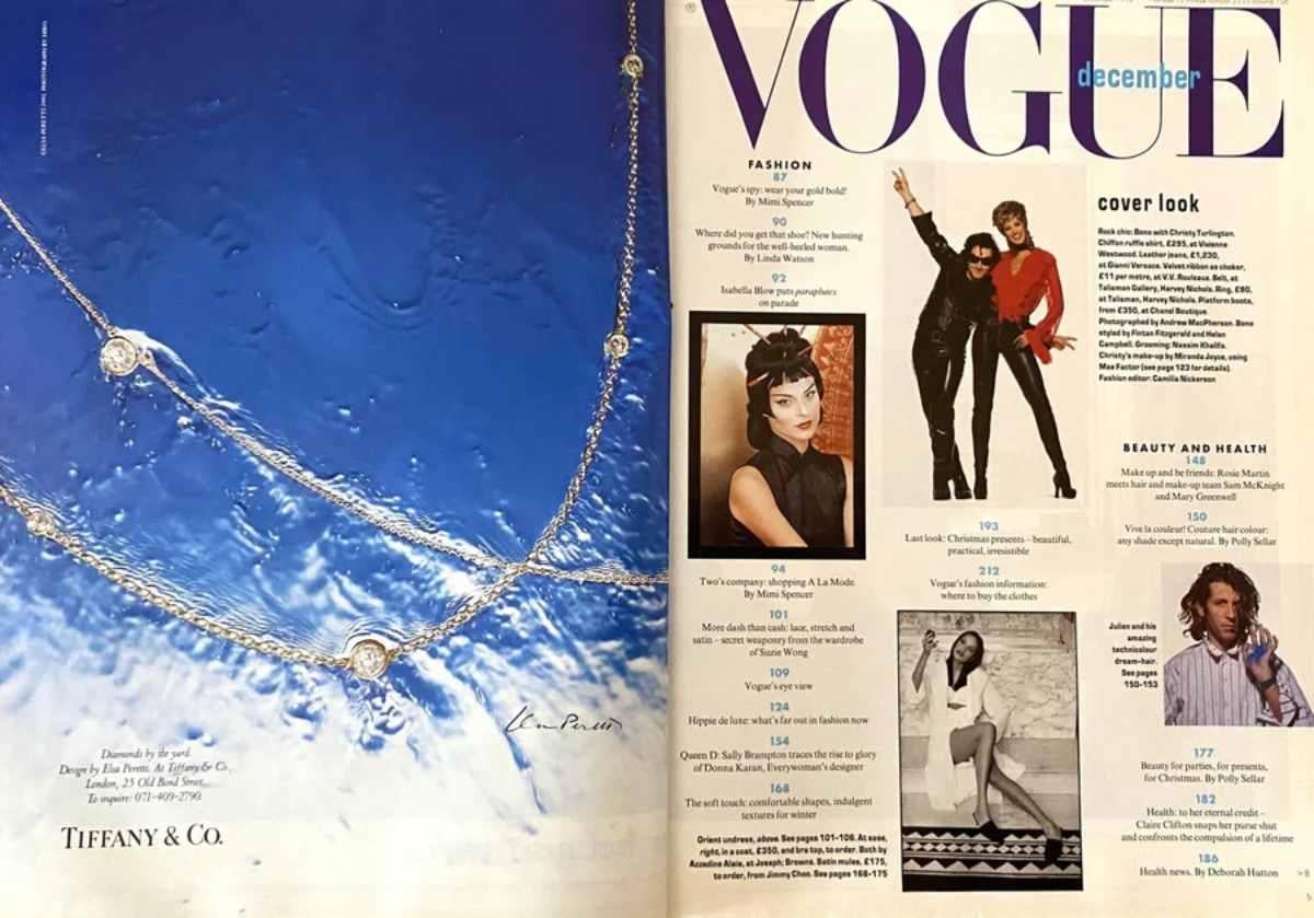 ﻿1992 VOGUE Magazine - December issue, “Rock Fame Fashion” Special