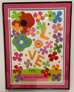1992 Yves Saint Laurent LOVE gerahmter Druck