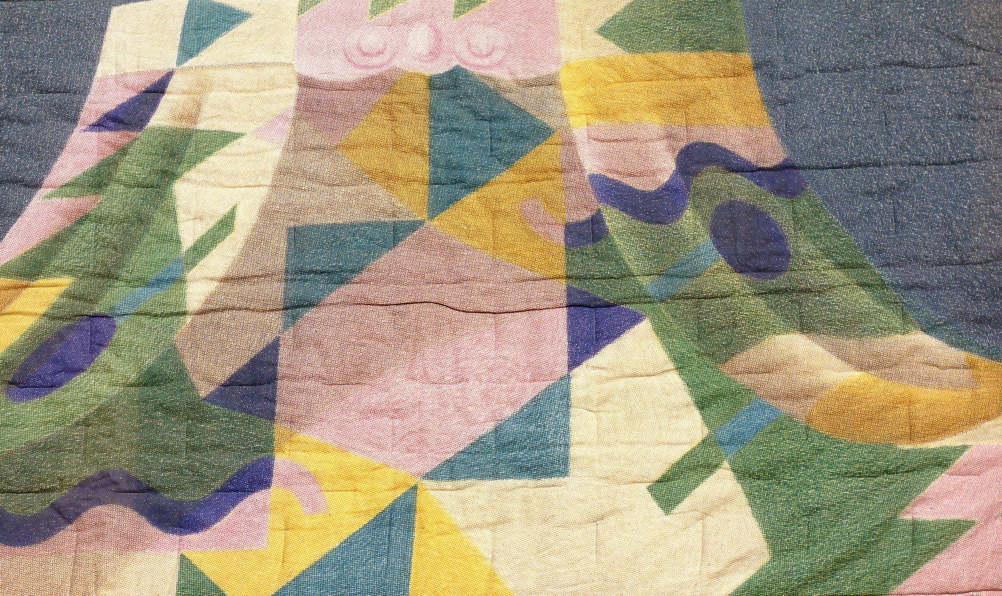 Late 20th Century 1993 Alessandro Mendini Interflex Postmodern Design Wall Hanging Tapestry For Sale