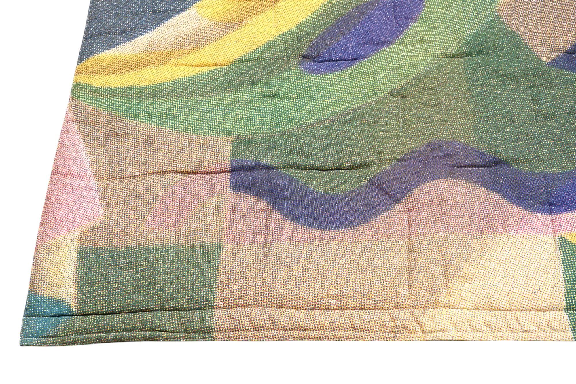 Fabric 1993 Alessandro Mendini Interflex Postmodern Design Wall Hanging Tapestry For Sale