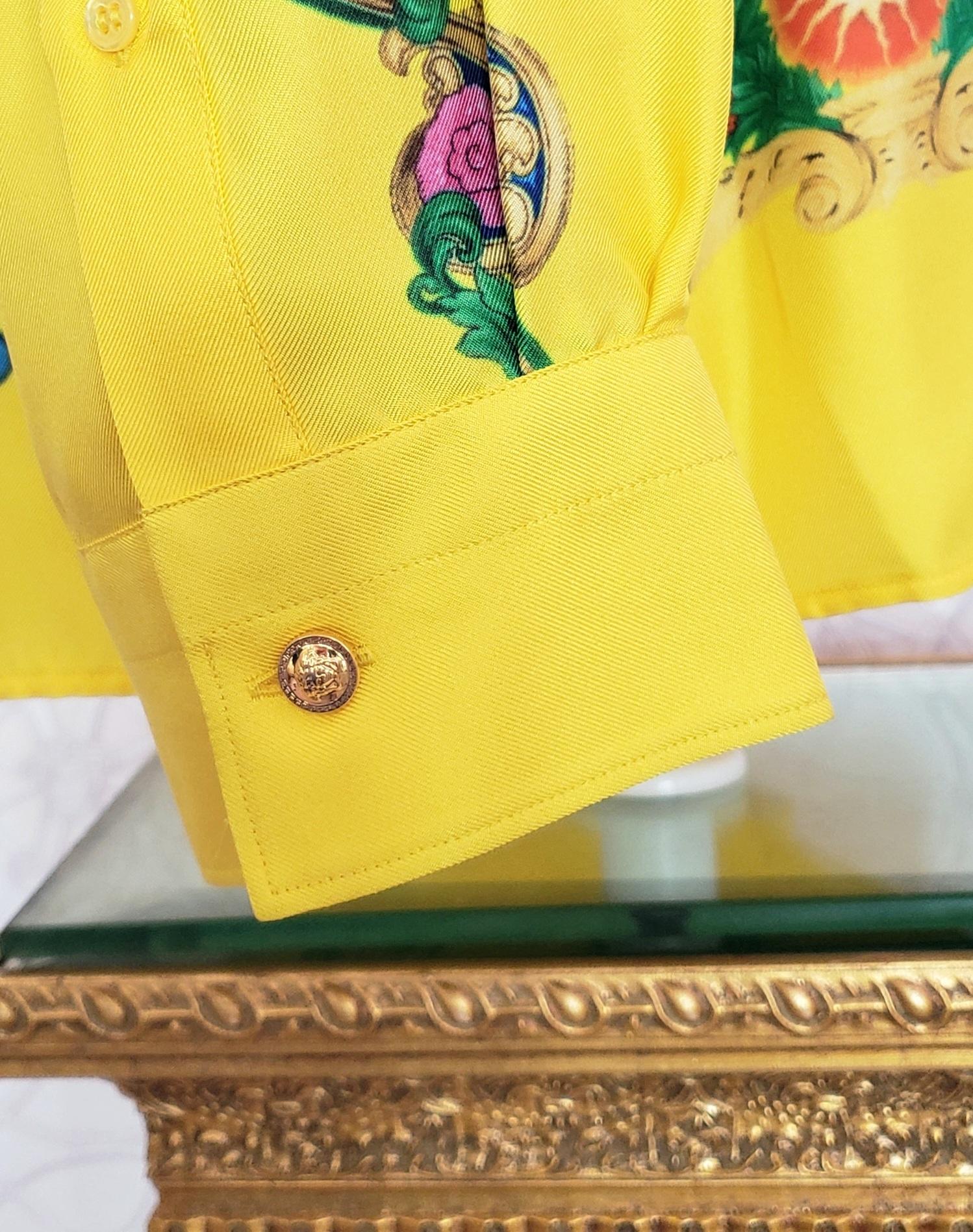 1993 archive! LIMITED SOHO EDITION ! MIAMI FL VERSACE SILK SHIRT IT  56 - 3XL For Sale 7