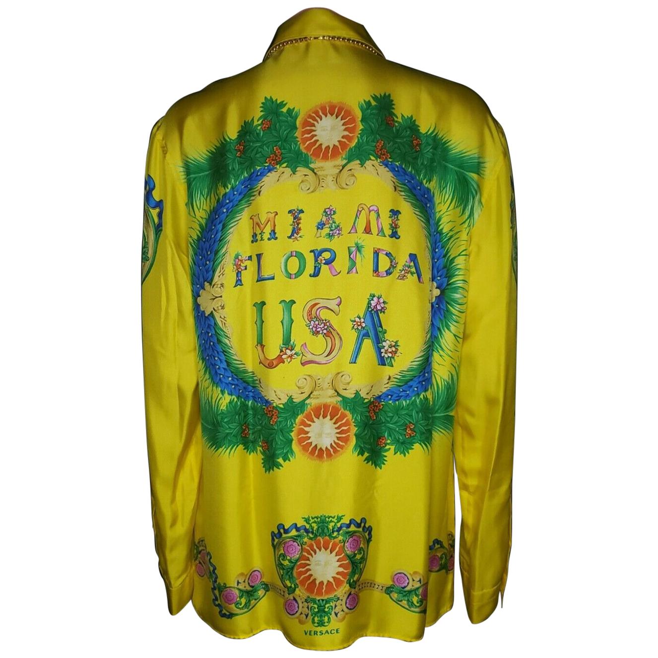 1993 archive! SOLD OUT! MIAMI FL VERSACE SILK SHIRT IT  56 - 3XL