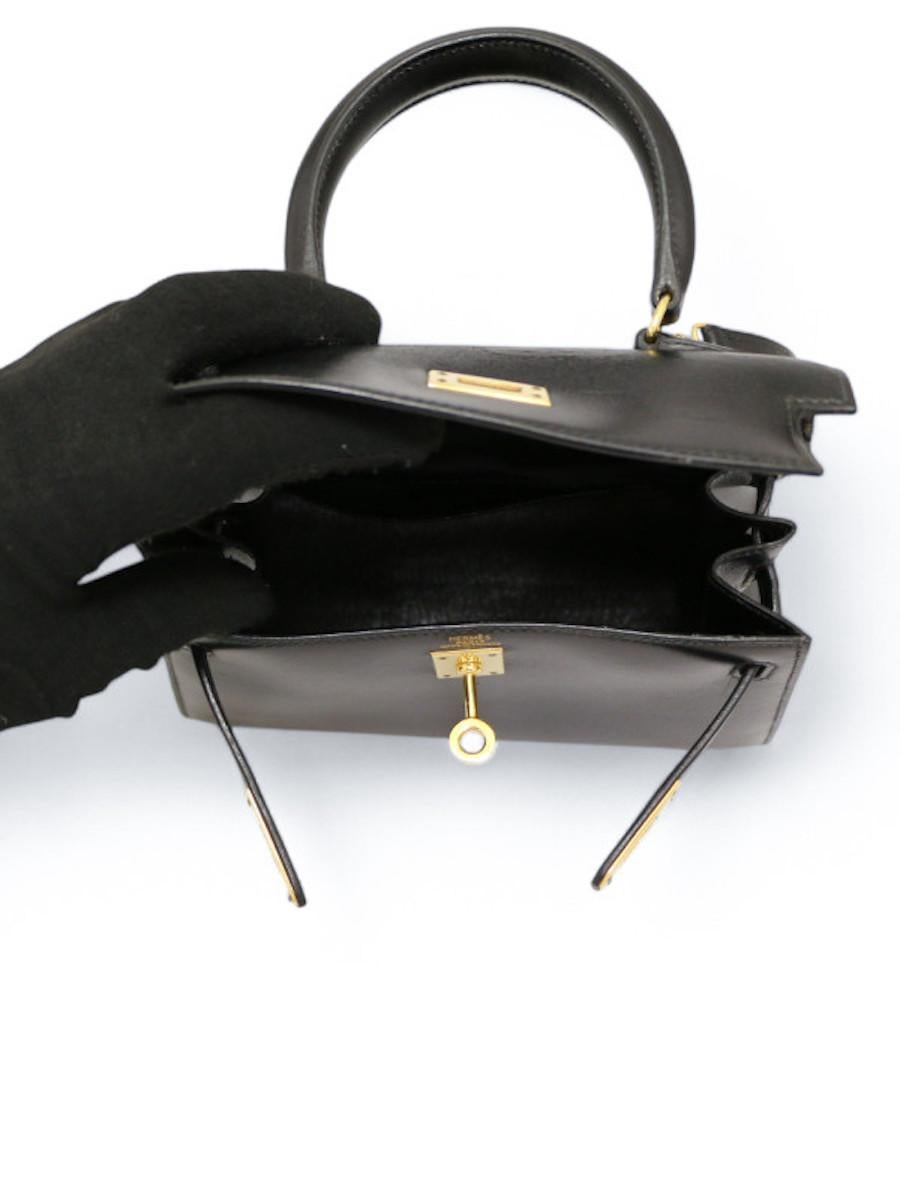 1993 black mini Kelly Hermès In Excellent Condition For Sale In Paris, FR
