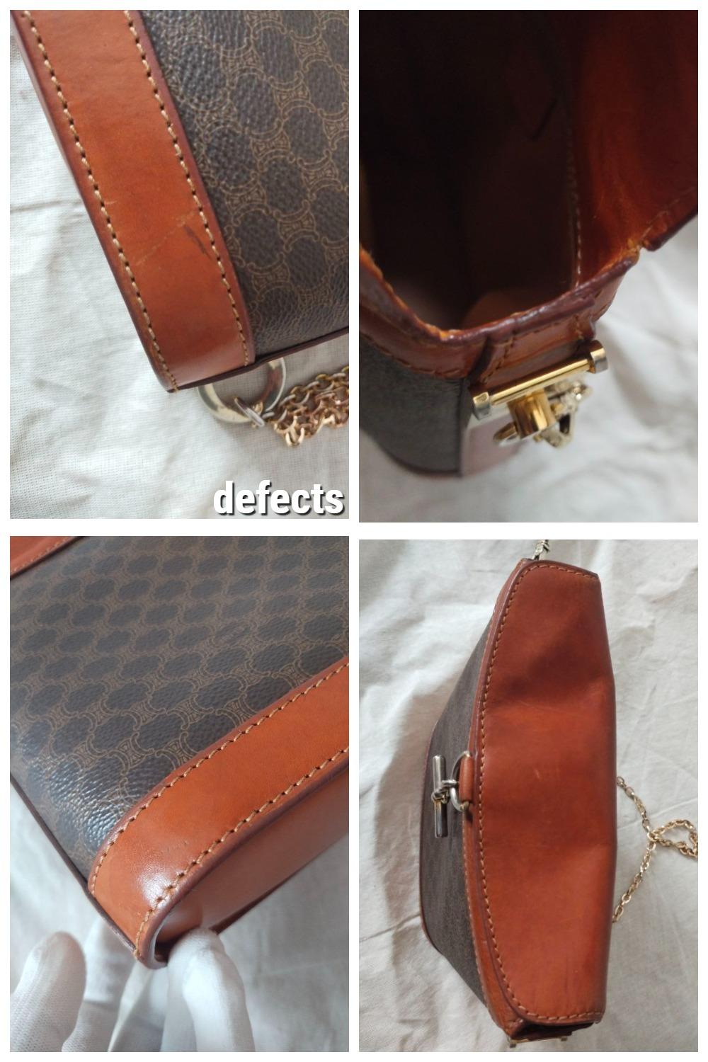 1993 CELINE Macadam Toggle clasp chain Brown Bucket bag Umhängetasche / Vintage im Angebot 8