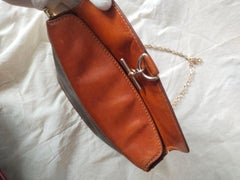 1993 CELINE Macadam Toggle clasp chain Brown Bucket bag Shoulderbag / Vintage