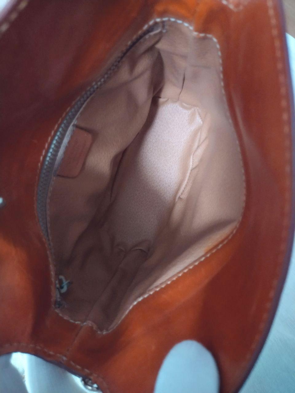 1993 CELINE Macadam Toggle clasp chain Brown Bucket bag Umhängetasche / Vintage (Braun) im Angebot